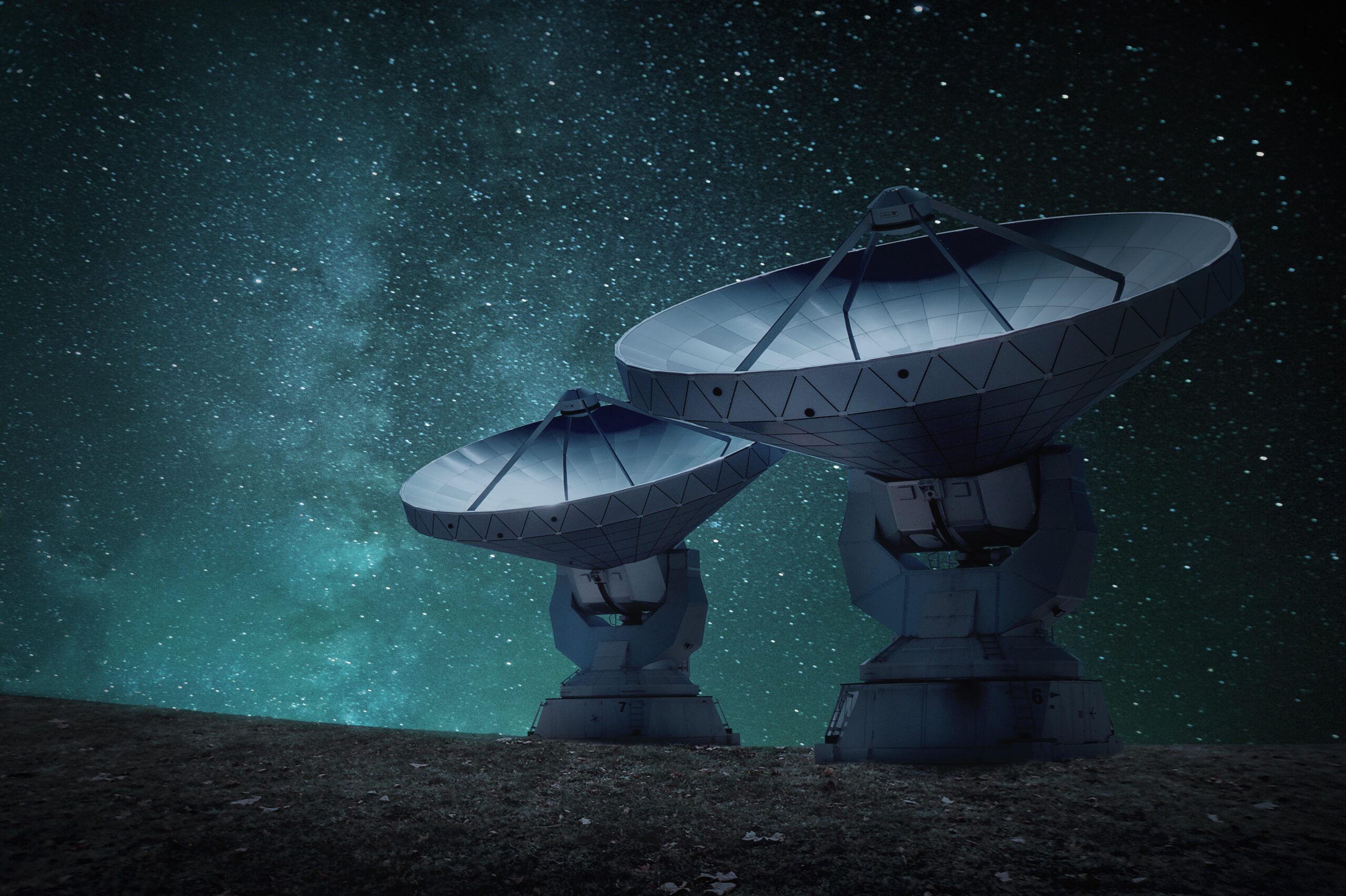 Large telescope dish representing the aperture of a Dobsonian telescope