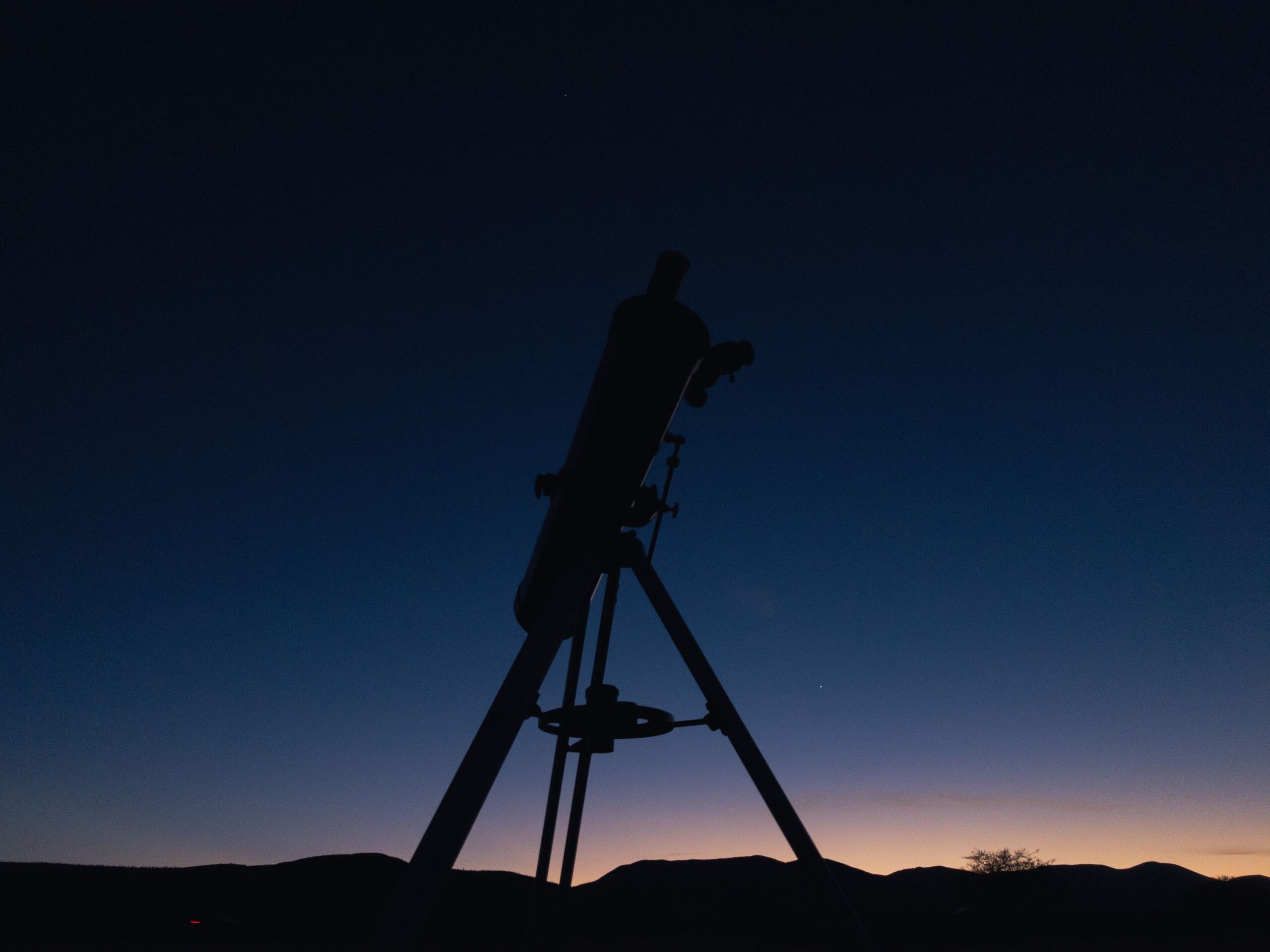 Telescope at sunset, representing an affordable telescope under $300